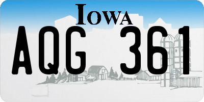 IA license plate AQG361
