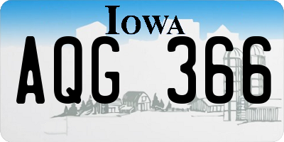 IA license plate AQG366