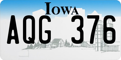 IA license plate AQG376