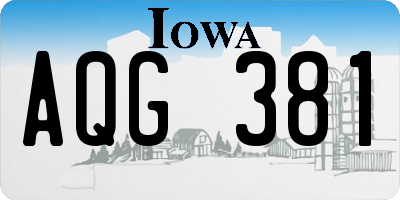 IA license plate AQG381