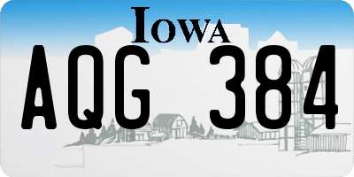 IA license plate AQG384