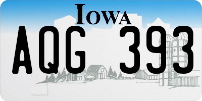 IA license plate AQG393