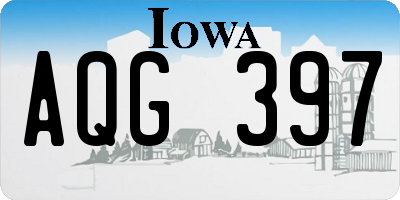 IA license plate AQG397