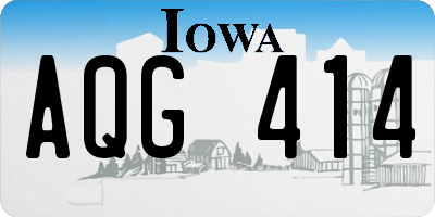 IA license plate AQG414
