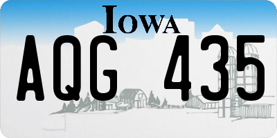 IA license plate AQG435