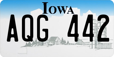 IA license plate AQG442