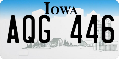 IA license plate AQG446