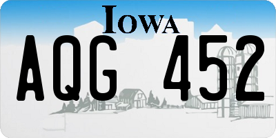 IA license plate AQG452