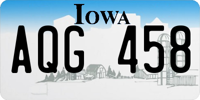 IA license plate AQG458
