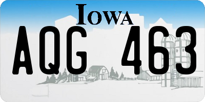 IA license plate AQG463