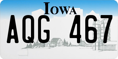 IA license plate AQG467