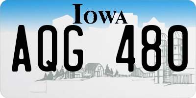 IA license plate AQG480