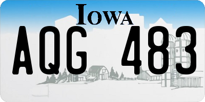 IA license plate AQG483