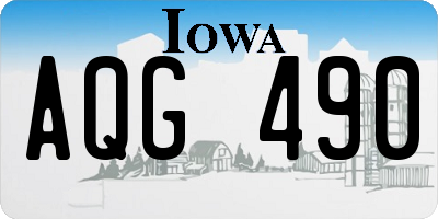 IA license plate AQG490