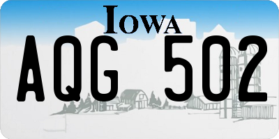 IA license plate AQG502