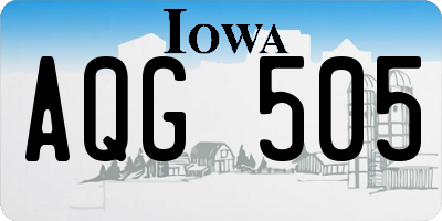 IA license plate AQG505
