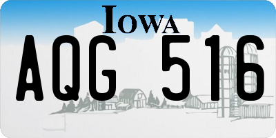 IA license plate AQG516