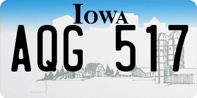 IA license plate AQG517