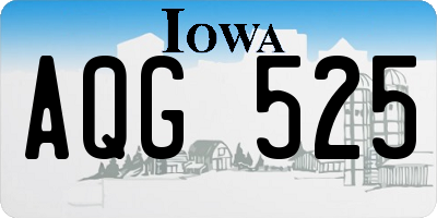 IA license plate AQG525