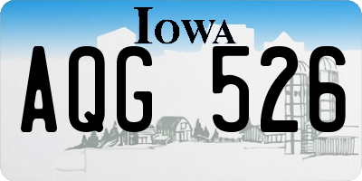IA license plate AQG526