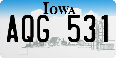 IA license plate AQG531