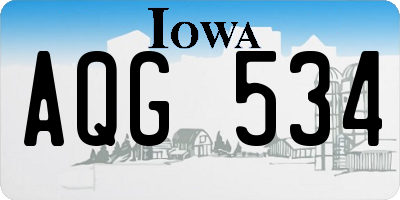 IA license plate AQG534