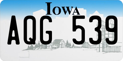 IA license plate AQG539