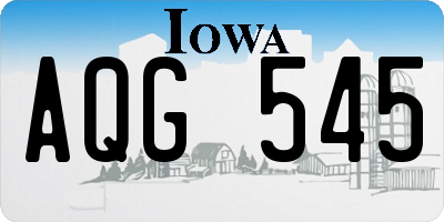 IA license plate AQG545