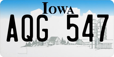 IA license plate AQG547