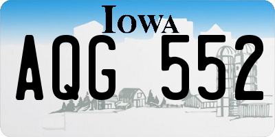 IA license plate AQG552