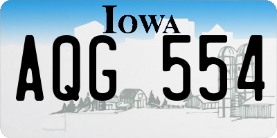 IA license plate AQG554