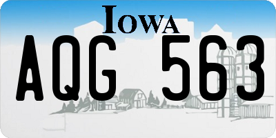 IA license plate AQG563