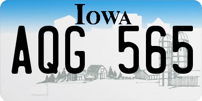 IA license plate AQG565