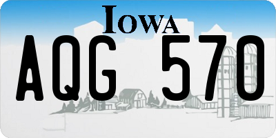 IA license plate AQG570