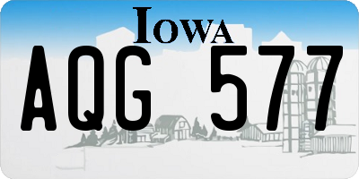 IA license plate AQG577