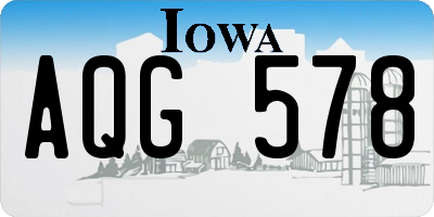 IA license plate AQG578