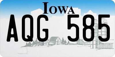 IA license plate AQG585