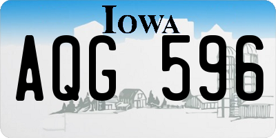 IA license plate AQG596