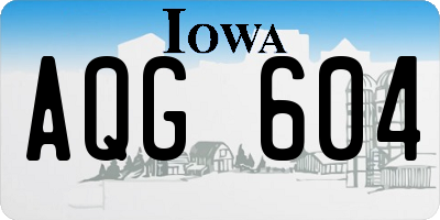 IA license plate AQG604