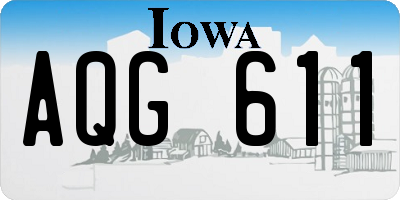 IA license plate AQG611