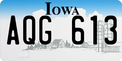 IA license plate AQG613