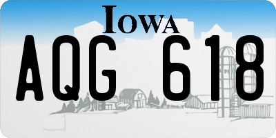 IA license plate AQG618