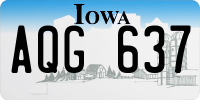 IA license plate AQG637