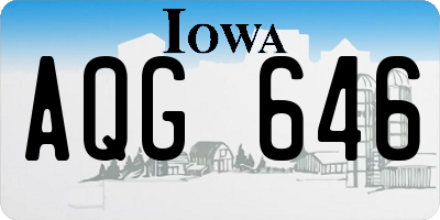 IA license plate AQG646