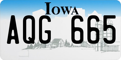 IA license plate AQG665