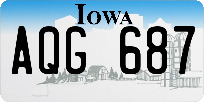 IA license plate AQG687