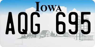 IA license plate AQG695