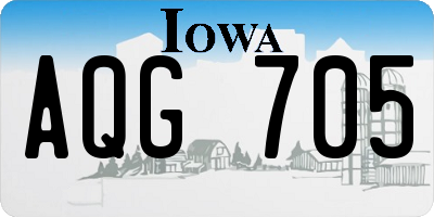 IA license plate AQG705