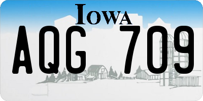 IA license plate AQG709