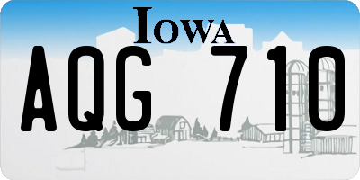 IA license plate AQG710